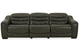 Center Line Dark Gray 3-Piece Power Reclining Sectional Sofa from Ashley - Luna Furniture