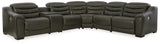 Center Line Dark Gray 6-Piece Power Reclining Sectional from Ashley Furniture - Luna Furniture