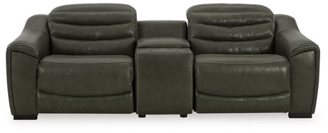 Center Line Dark Gray Sofa, Loveseat and Recliner from Ashley - Luna Furniture