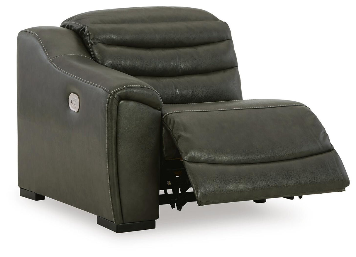 Center Line Dark Gray Left-Arm Facing Power Recliner from Ashley Furniture - Luna Furniture