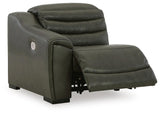 Center Line Dark Gray Left-Arm Facing Power Recliner from Ashley Furniture - Luna Furniture