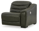 Center Line Dark Gray Right-Arm Facing Power Recliner from Ashley Furniture - Luna Furniture