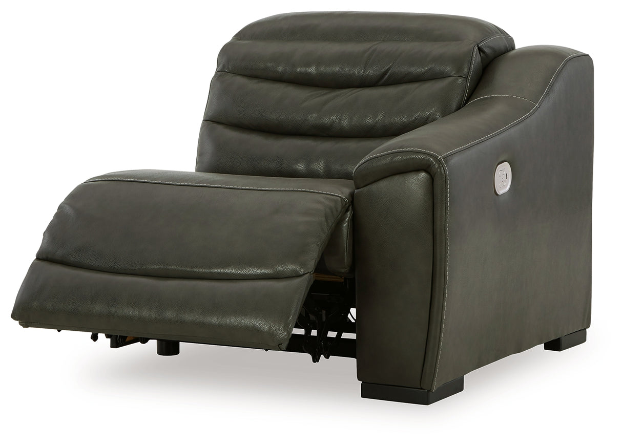 Center Line Dark Gray Right-Arm Facing Power Recliner from Ashley - Luna Furniture