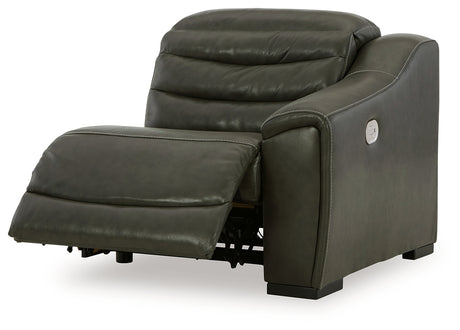Center Line Dark Gray Right-Arm Facing Power Recliner from Ashley - Luna Furniture