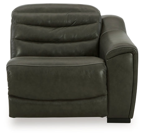 Center Line Dark Gray Right-Arm Facing Power Recliner from Ashley - Luna Furniture