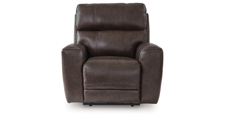 Crossplex Dark Brown Power Reclining Sofa and Power Recliner from Ashley Furniture - Luna Furniture