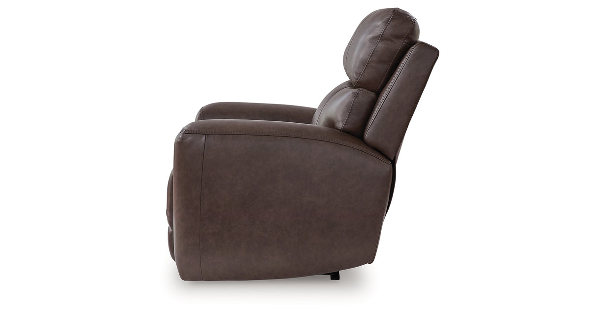 Crossplex Dark Brown Power Reclining Sofa and Power Recliner from Ashley Furniture - Luna Furniture