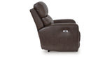 Crossplex Dark Brown Power Reclining Sofa and Power Recliner from Ashley Furniture - Luna Furniture