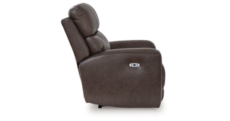 Crossplex Dark Brown Power Reclining Sofa and Power Recliner from Ashley Furniture - Luna Furniture