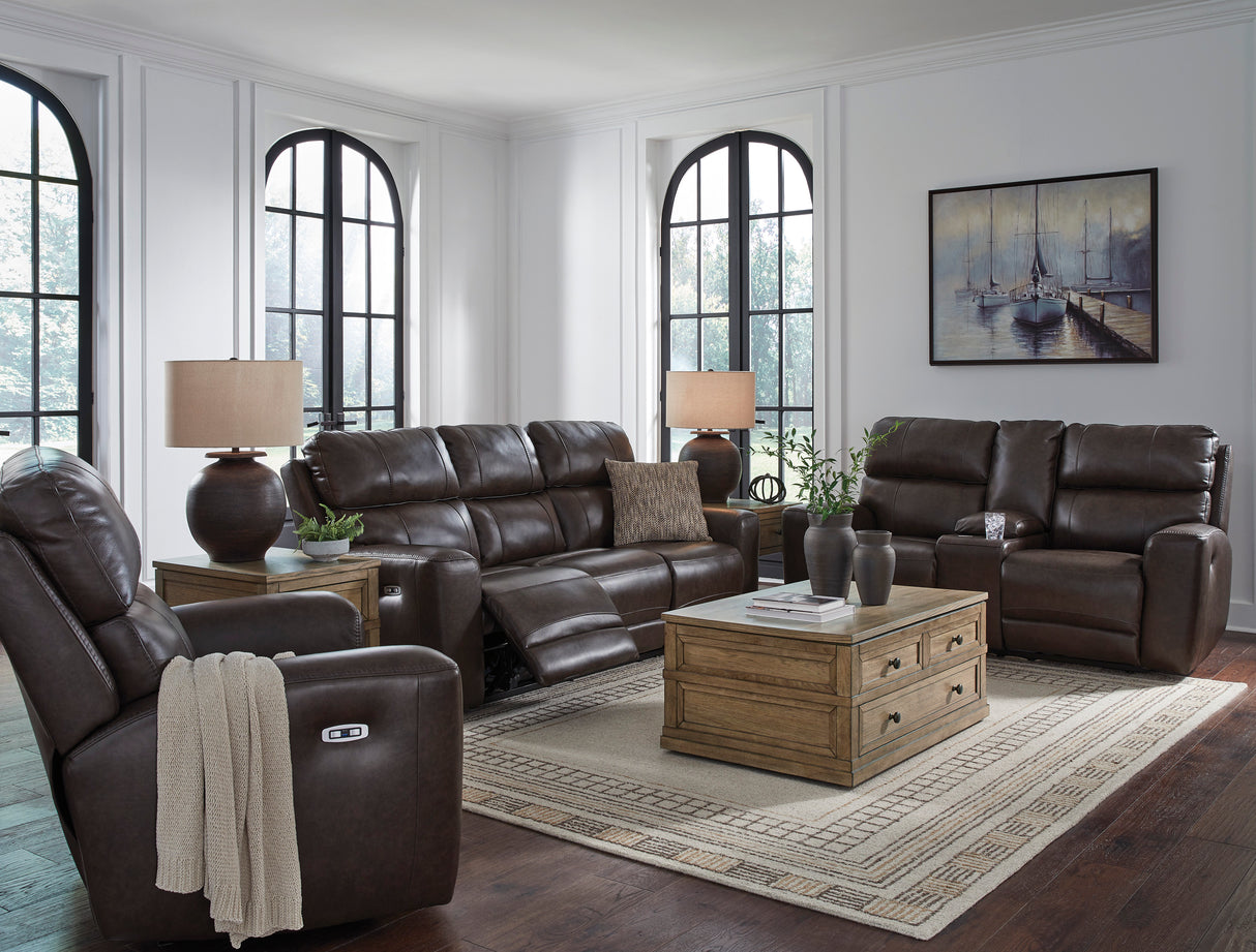 Crossplex Smoke Power Reclining Living Room Set