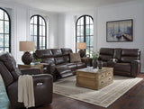 Crossplex Smoke Power Reclining Living Room Set