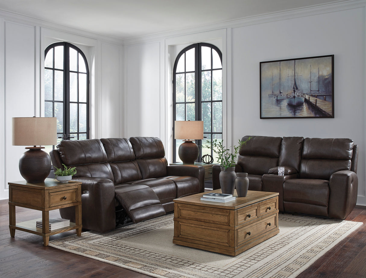 Crossplex Smoke Power Reclining Living Room Set