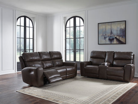 Crossplex Smoke Power Reclining Living Room Set from Ashley - Luna Furniture