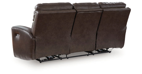 Crossplex Smoke Power Reclining Sofa from Ashley Furniture - Luna Furniture
