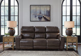 Crossplex Dark Brown Power Reclining Sofa and Power Recliner from Ashley Furniture - Luna Furniture
