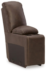 Dunleith Chocolate Console with Storage from Ashley - Luna Furniture