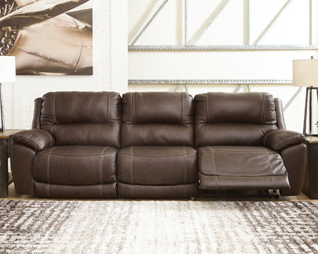 Dunleith Chocolate 3-Piece Power Reclining Sofa from Ashley - Luna Furniture