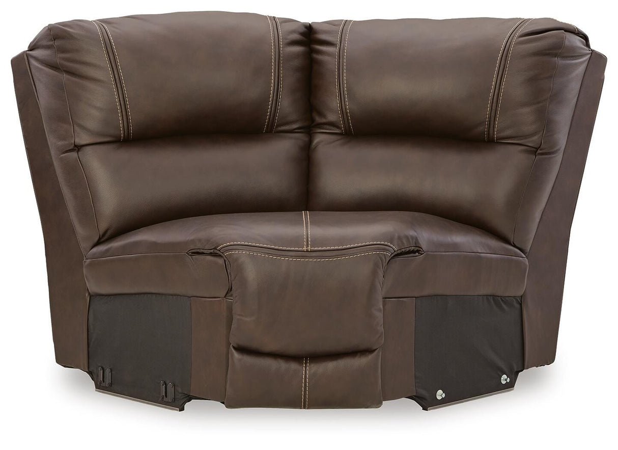 Dunleith Chocolate 7-Piece Power Reclining Sectional from Ashley Furniture - Luna Furniture