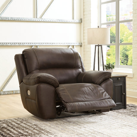Dunleith Chocolate Power Recliner from Ashley - Luna Furniture