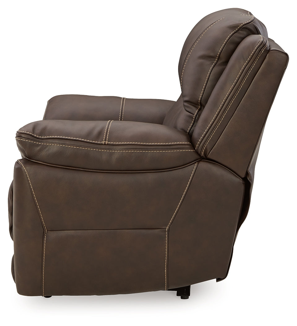 Dunleith Chocolate Power Recliner from Ashley - Luna Furniture