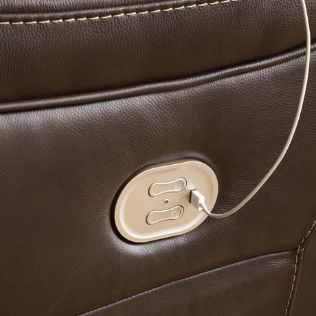 Dunleith Chocolate Power Recliner from Ashley - Luna Furniture