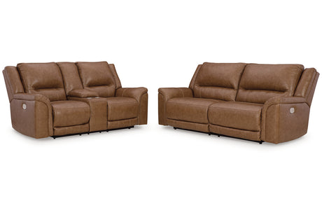 Trasimeno Caramel Power Reclining Living Room Set from Ashley - Luna Furniture