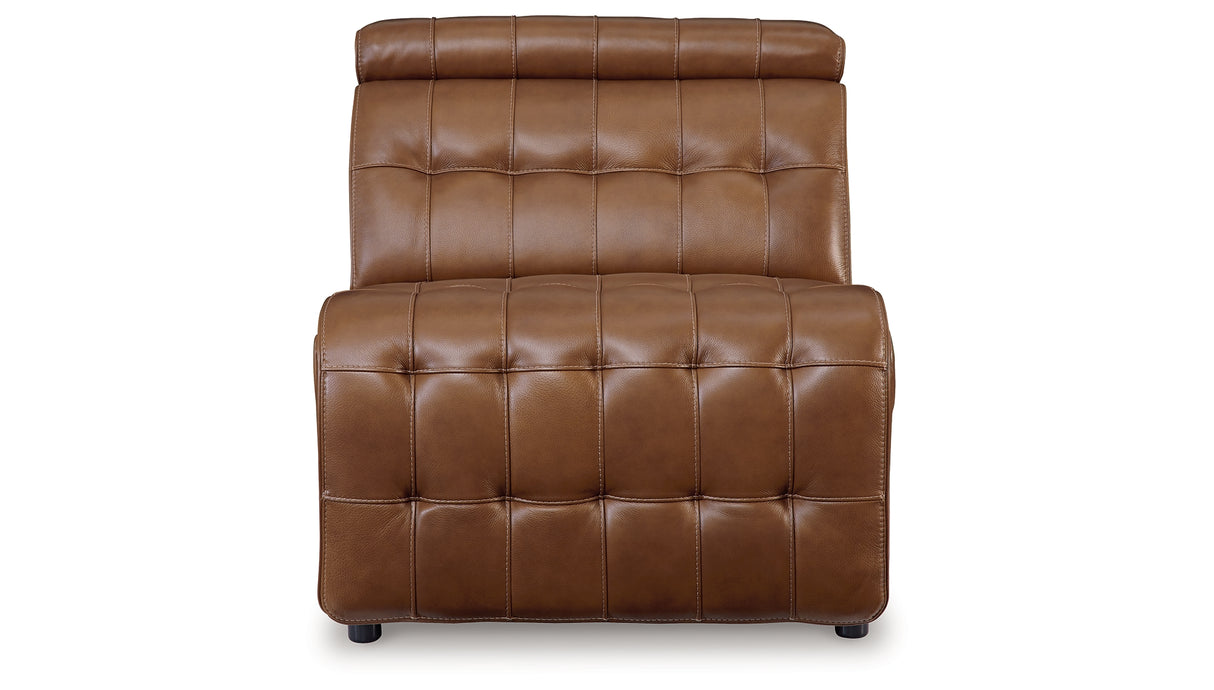 Temmpton Chocolate Armless Chair from Ashley Furniture - Luna Furniture