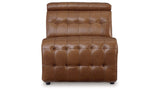 Temmpton Chocolate Armless Chair from Ashley Furniture - Luna Furniture