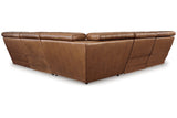 Temmpton Chocolate 5-Piece Power Reclining Sectional from Ashley - Luna Furniture