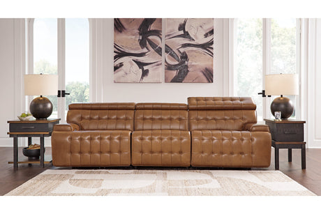 Temmpton Chocolate 3-Piece Power Reclining Sectional Sofa from Ashley - Luna Furniture
