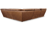 Temmpton Chocolate 6-Piece Power Reclining Sectional from Ashley - Luna Furniture