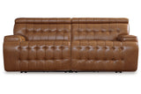 Temmpton Chocolate 2-Piece Power Reclining Sectional Loveseat from Ashley - Luna Furniture