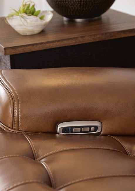 Temmpton Chocolate 4-Piece Power Reclining Sectional from Ashley Furniture - Luna Furniture