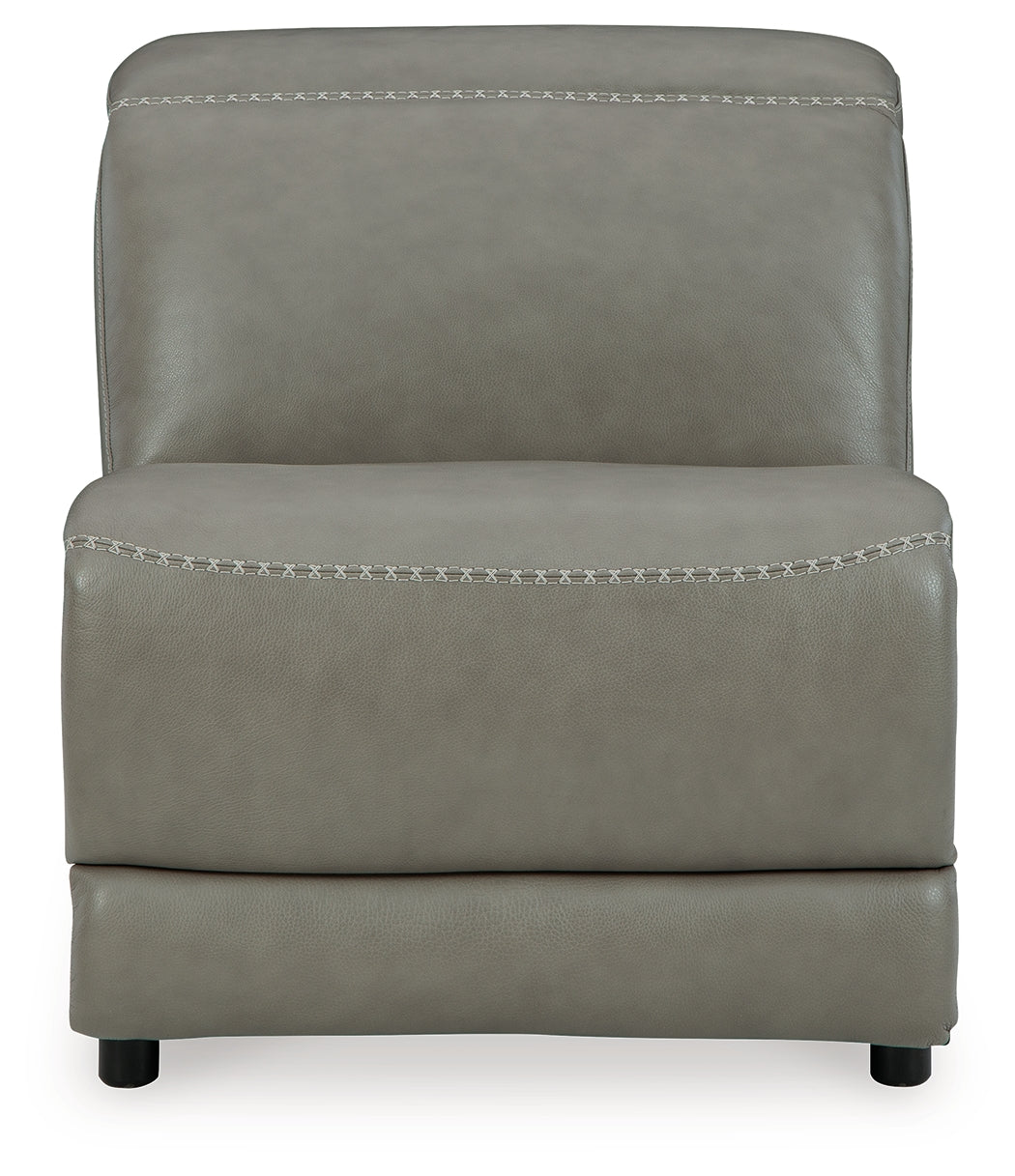 Correze Gray Armless Chair from Ashley - Luna Furniture