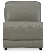 Correze Gray Armless Chair from Ashley - Luna Furniture