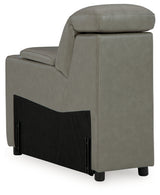 Correze Gray Console with Storage from Ashley - Luna Furniture