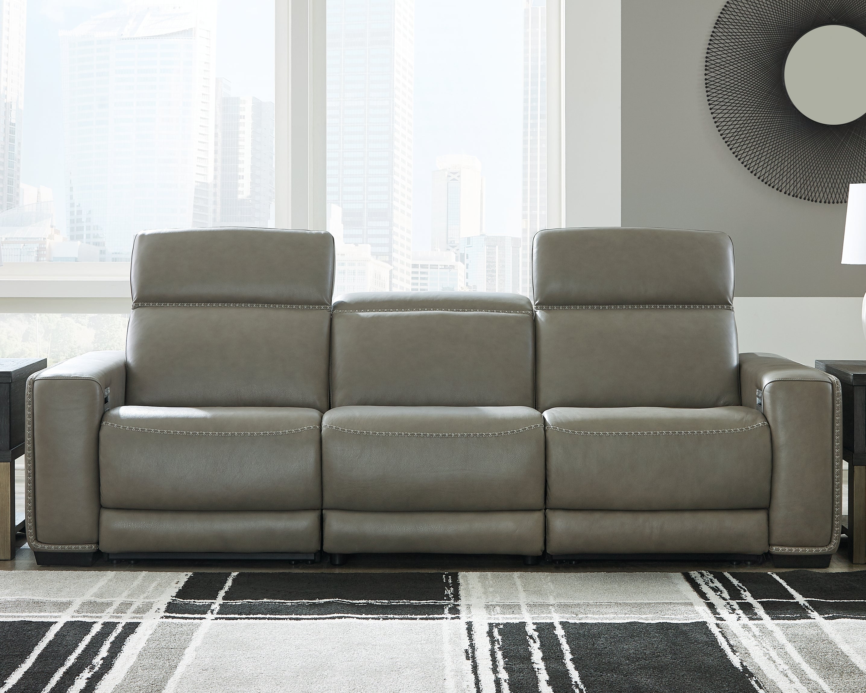 Ashley Correze Gray 3-Piece Power Reclining Sofa – Luna Furniture
