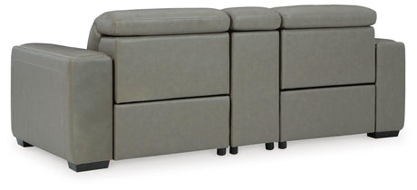 Correze Gray 3-Piece Power Reclining Loveseat from Ashley - Luna Furniture