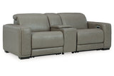 Correze Gray 3-Piece Power Reclining Sectional Loveseat from Ashley - Luna Furniture