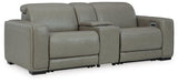 Correze Gray 3-Piece Power Reclining Loveseat from Ashley Furniture - Luna Furniture