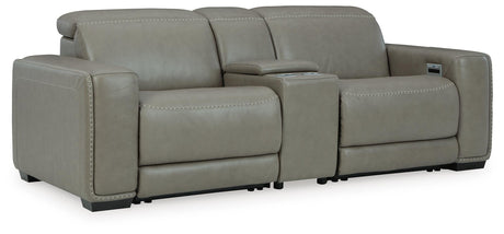 Correze Gray 3-Piece Power Reclining Loveseat from Ashley - Luna Furniture