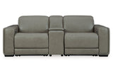Correze Gray 3-Piece Power Reclining Sectional Loveseat from Ashley - Luna Furniture