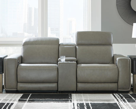 Correze Gray 3-Piece Power Reclining Loveseat from Ashley - Luna Furniture