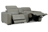 Correze Gray 3-Piece Power Reclining Sectional Loveseat from Ashley - Luna Furniture