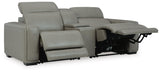 Correze Gray 3-Piece Power Reclining Loveseat from Ashley Furniture - Luna Furniture