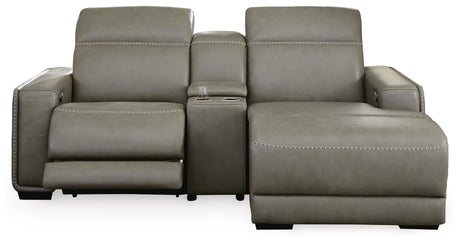 Correze Gray 3-Piece Power Reclining Sectional with Chaise from Ashley - Luna Furniture