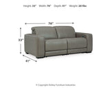Correze Gray 2-Piece Power Reclining Sectional Loveseat from Ashley - Luna Furniture