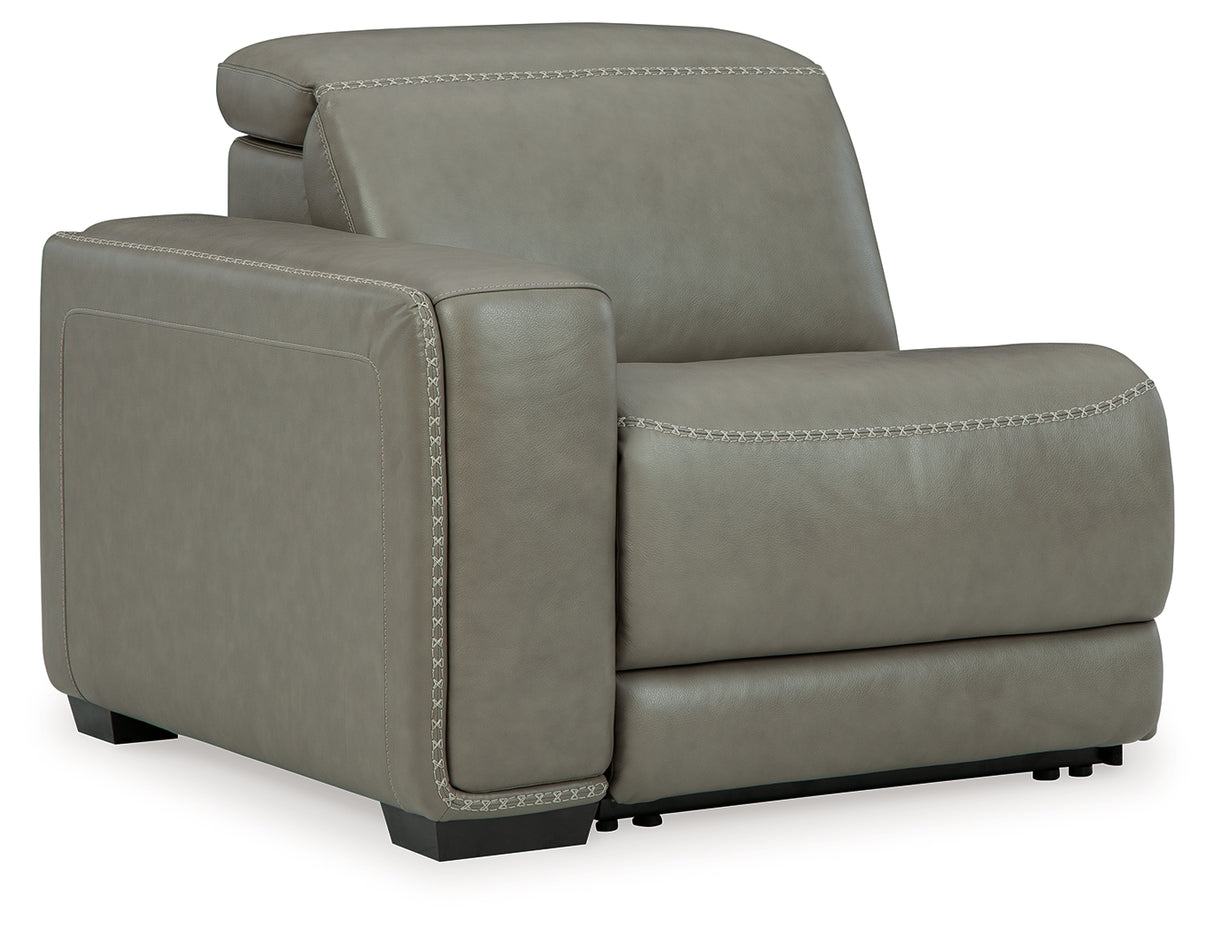 Correze Gray Left-Arm Facing Power Recliner from Ashley - Luna Furniture