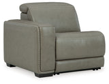 Correze Gray Left-Arm Facing Power Recliner from Ashley - Luna Furniture