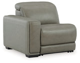 Correze Gray Left-Arm Facing Power Recliner from Ashley - Luna Furniture